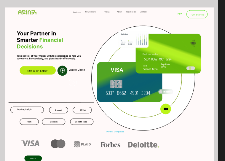 Mobile banking UI design
