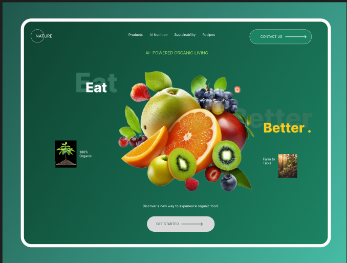 Organic wellness UI concept